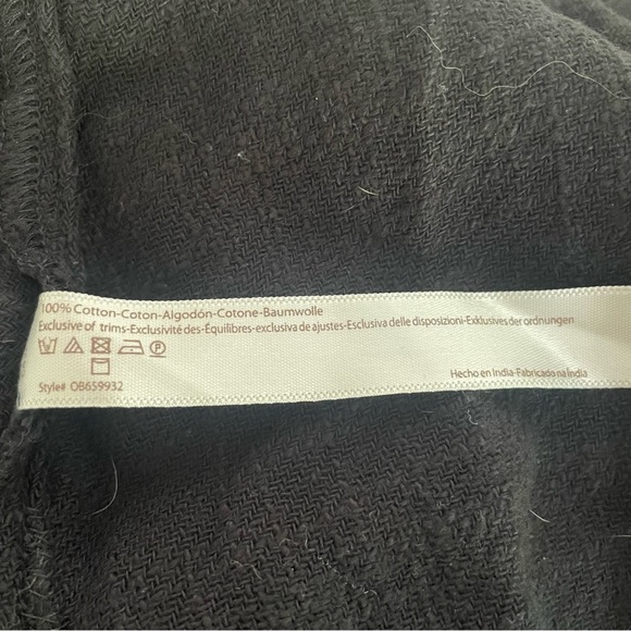 Free People Black Cotton Love Of My Life Button Down Midi Dress 37383 - Picture 9 of 10